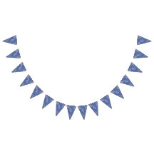 Banderines effecto marmolado azul