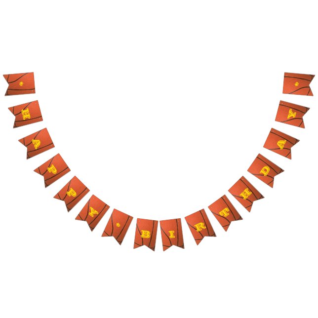 Bannière À Fanions Basket-ball Gold Custom Banner (Tout)