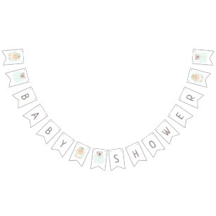 Bannière À Fanions Bébé doux et ballon d'ours