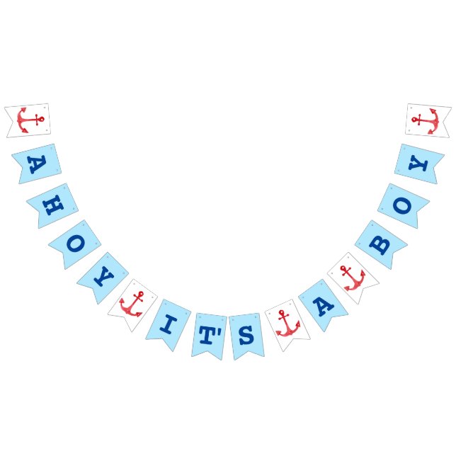 Bannière À Fanions Bébé Nautique Boy Bunting (Tout)