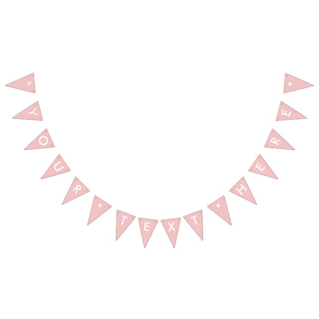Bannière À Fanions Bébé rose couleur solide Personnaliser (Tout)