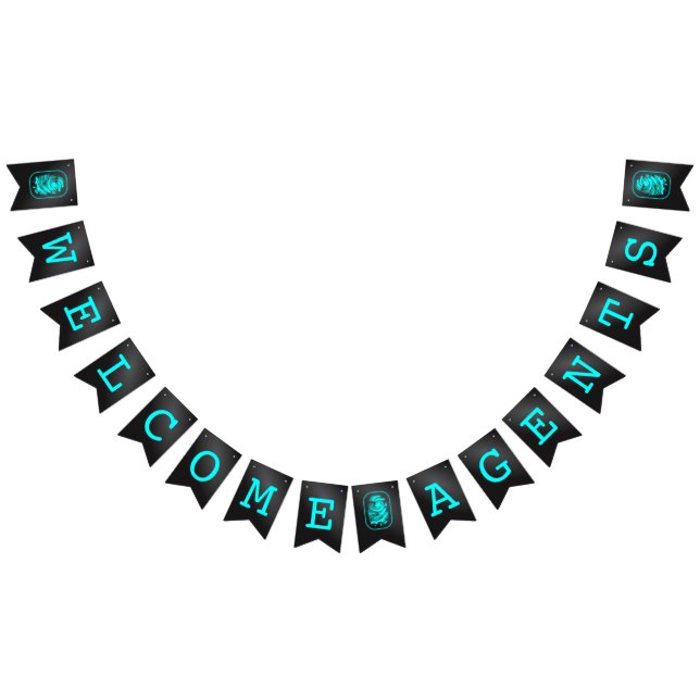 BANNIÈRE À FANIONS BIENVENUE AGENTS BUNING FLAGS (Tout)