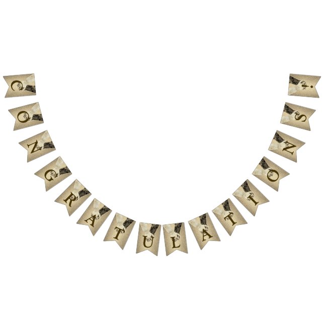 Bannière À Fanions Bienvenue Mariage Parties scintillant d'or Mariée  (Tout)