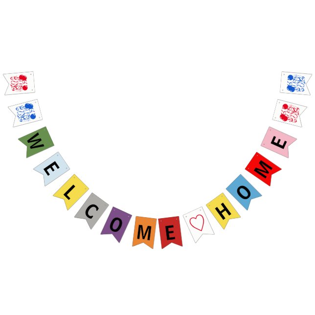 BANNIÈRE À FANIONS BIENVENUE SIGNE D'ACCUEIL (Tout)