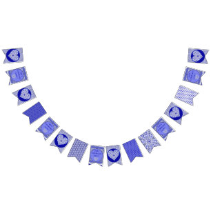 Bannière À Fanions Bleu de dentelle en céramique de Grèce