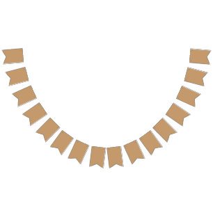 Bannière À Fanions Bloc de couleur pêche et bronzée Conception de m
