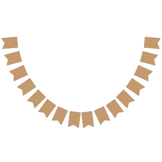 Bannière À Fanions Bloc de couleur pêche et bronzée | Conception de m (Tout)