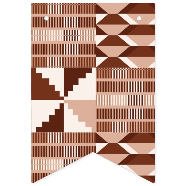 Bannière À Fanions Bloc Kente - Terre Cuite (Premier drapeau)