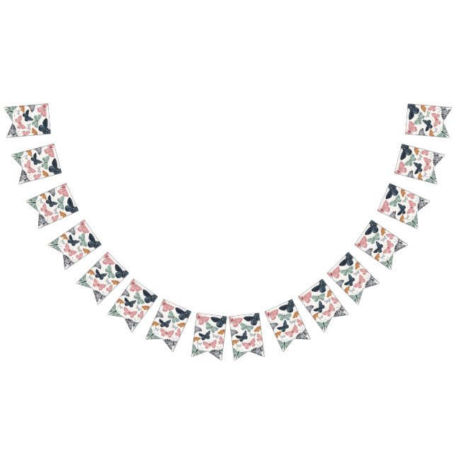 Bannière À Fanions Boho Little Butterfly Anniversaire ou Décor de dou (Tout)