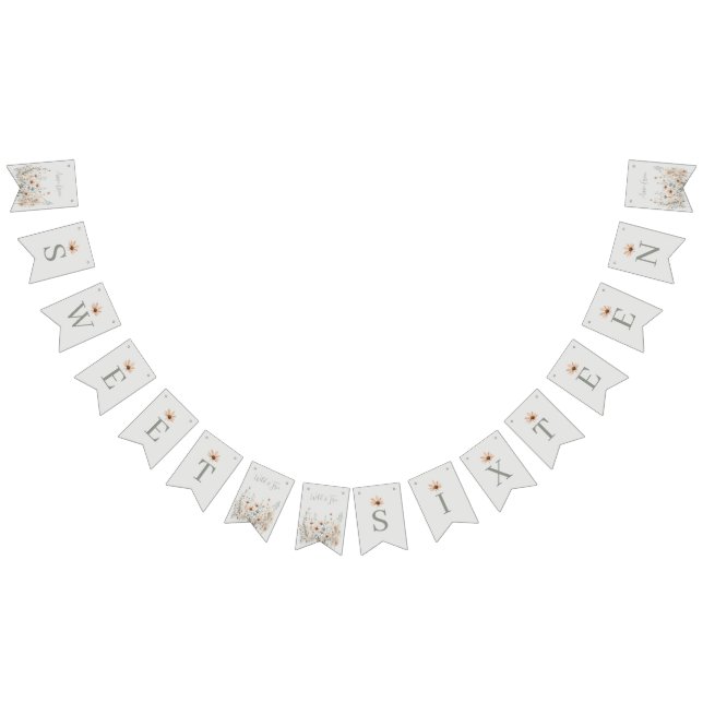 Bannière À Fanions Boho Wildflower (Tout)