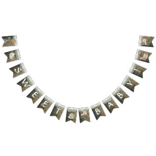 Bannière À Fanions Bois doux féerique de grange de baby shower de