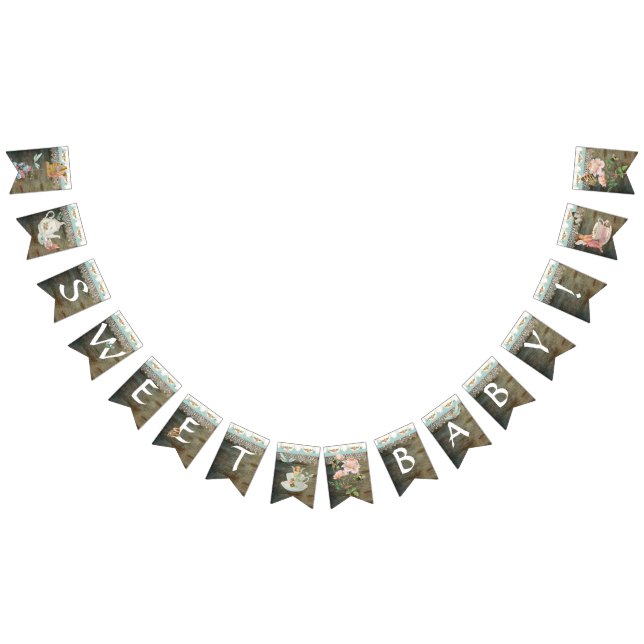 Bannière À Fanions Bois doux féerique de grange de baby shower de (Tout)