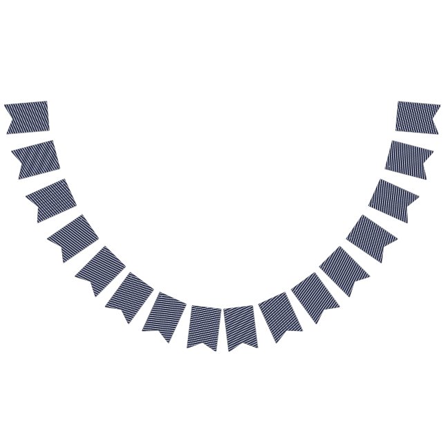 Bannière À Fanions Bombardements Preppy rayés de la Marine (Tout)