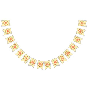Bannière À Fanions Bon thanksgiving Red Gold Wreath