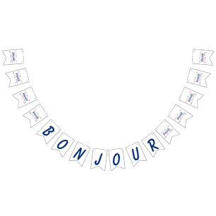Bannière À Fanions Bonjour Langues World Travel Colorée