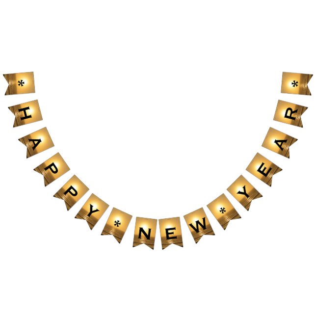 Bannière À Fanions Bonne année (coucher du soleil) Personnalisez les  (Tout)