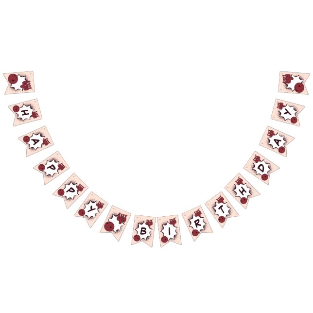 Bannière À Fanions Bonne fête de bowling d'anniversaire (Tout)