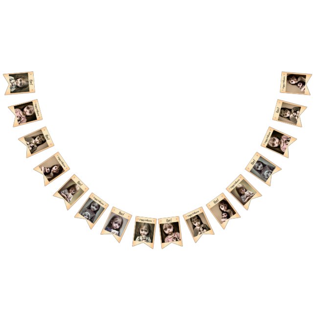 Bannière À Fanions Bonne petite fille d'Halloween avec poupées Éffray (Tout)