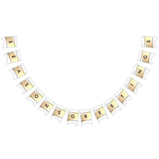 Bannière À Fanions Bonnes Fêtes élégantes Peinture or Peinture Swish (Tout)