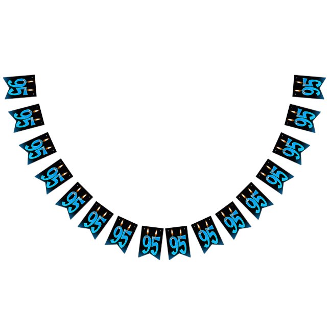 Bannière À Fanions Bougies à globes oculaires pour 95e anniversaire (Tout)