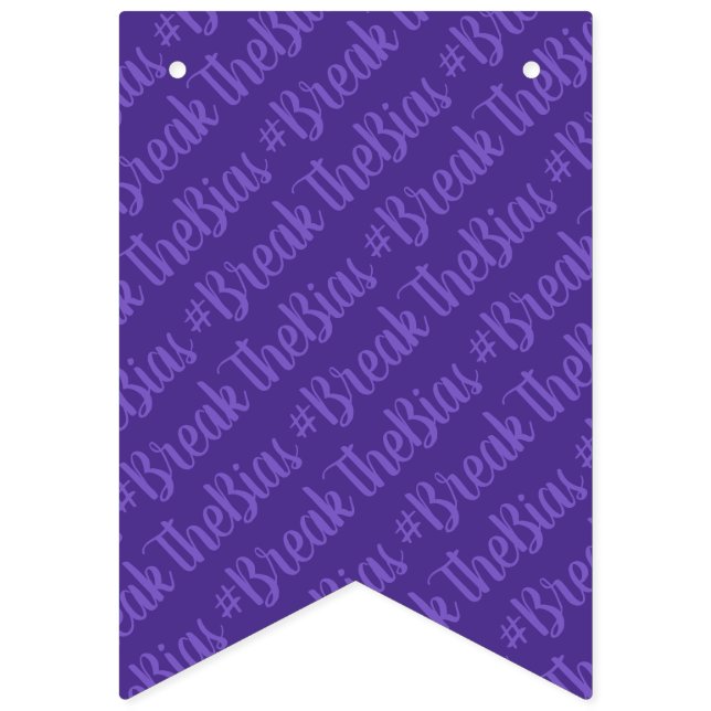 Bannière À Fanions #BreakTheBias Journée internationale des femmes (Seizième drapeau)