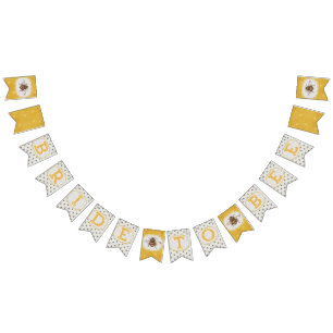 Bannière À Fanions Bride To Bee - Honeycomb-extra abeilles