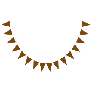 Bannière À Fanions Brun - ajoutez votre propre signe, photo, nom