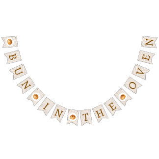 Bannière À Fanions Bun In The Oven Baby Shower 