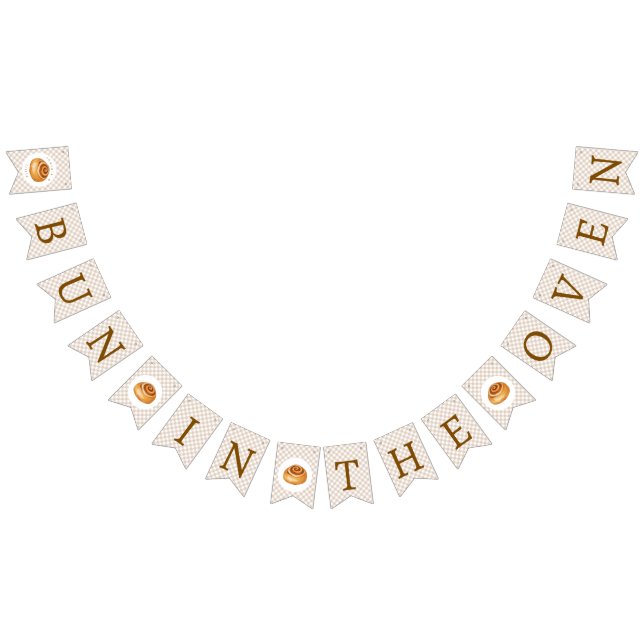 Bannière À Fanions Bun In The Oven Baby Shower  (Tout)