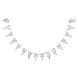 Bannière À Fanions Bunting de jour de mariage.