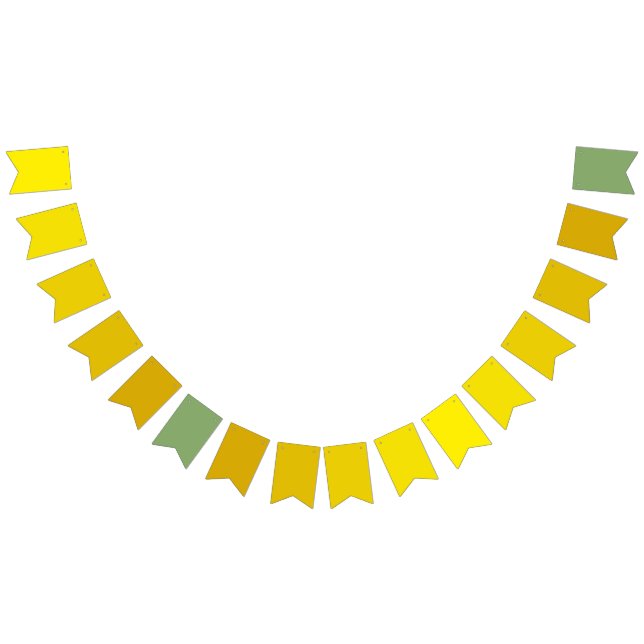 Bannière À Fanions Canary Jaune à ananas Vert Gradient Tropical (Tout)