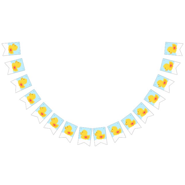 Bannière À Fanions Caoutchouc jaune et rose (Tout)