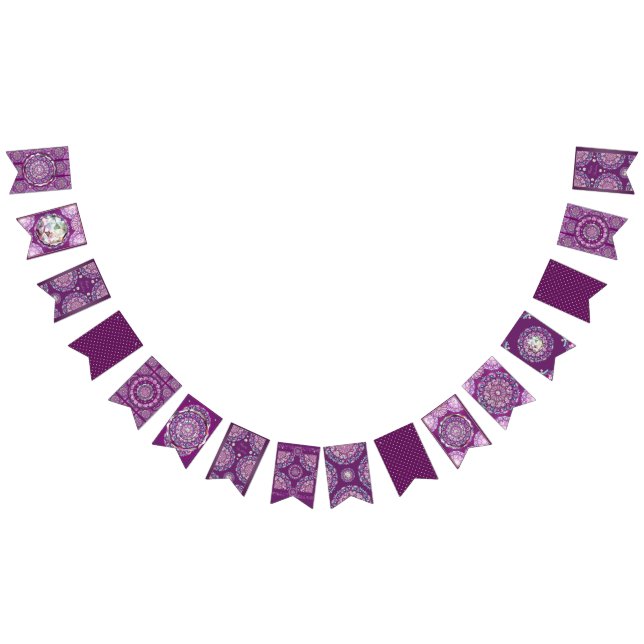 Bannière À Fanions Cardinal Red Rosace (Tout)