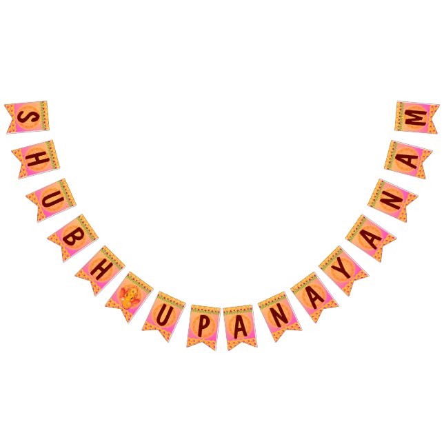 Bannière À Fanions Cérémonie de filetage Upanayanam Bienvenue (Tout)