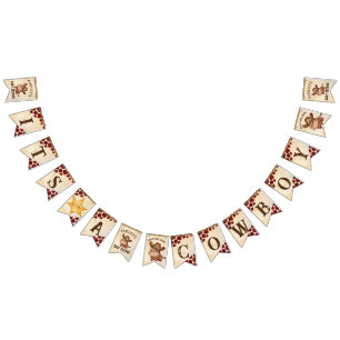 Bannière À Fanions C'est un nom de coutume baby shower cowboy