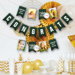 Bannière À Fanions Chalkboard Sketch Class Of 2025 Photo Grad Party