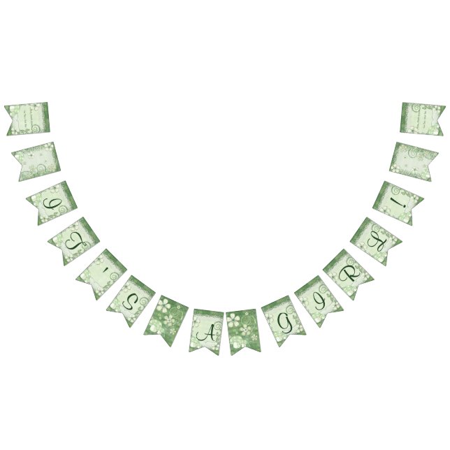 Bannière À Fanions Chantily Whimsical Mixed Media C'EST UNE FILLE (Tout)