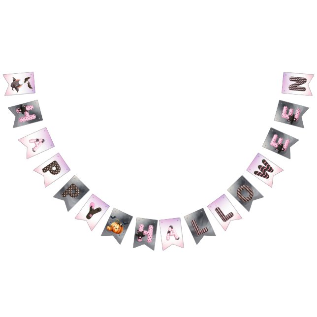 Bannière À Fanions Charming Citrouilles de sorcière de la fête d'Hall (Tout)