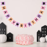 Bannière À Fanions Chat noir mignon Pastel Halloween Joyeux anniversa<br><div class="desc">Cette bannière d'anniversaire d'inspiration Halloween amusante présente des couleurs pastel de violet, pêche et rose, ainsi que des chats noirs dessinés à la main avec des accents rose et pêche. Le texte dit : "JOLI ANNIVERSAIRE." Parfait pour une fête d'anniversaire costumée d'Halloween pour filles ! *Crânes dessinés à la main...</div>