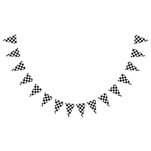 Bannière À Fanions Checkered noir (Tout)