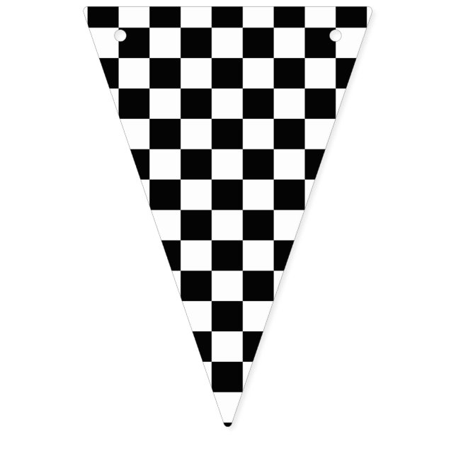 Bannière À Fanions Checkered noir et blanc (Premier drapeau)