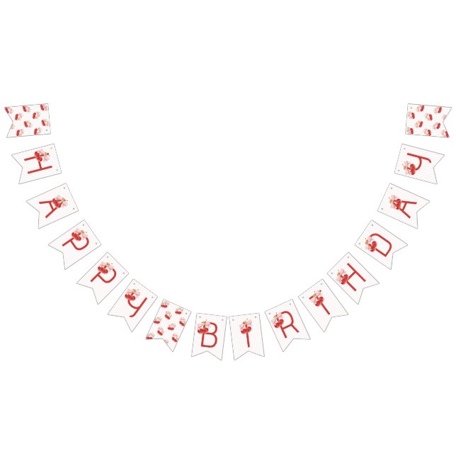 Bannière À Fanions Cherry 1st Birthday Party Banner (Tout)