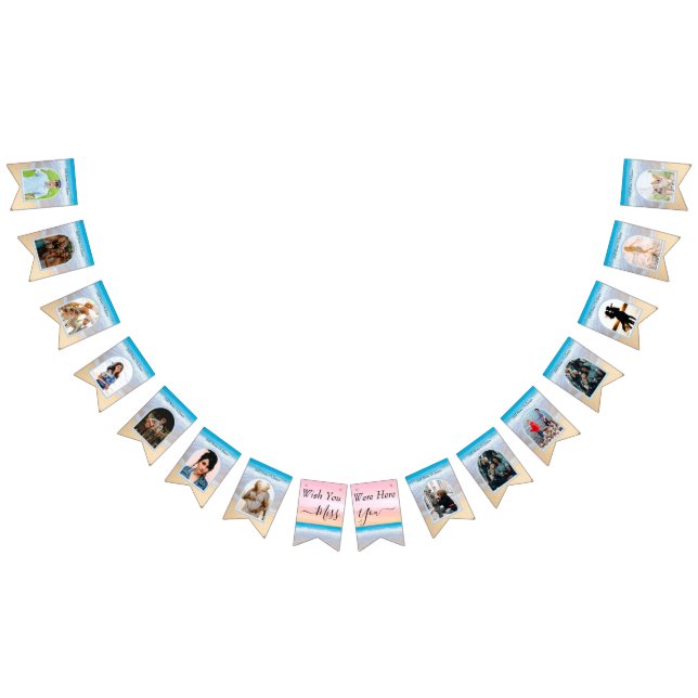 Bannière À Fanions Chic Blush Pink Sunset Beach Mariage (Tout)