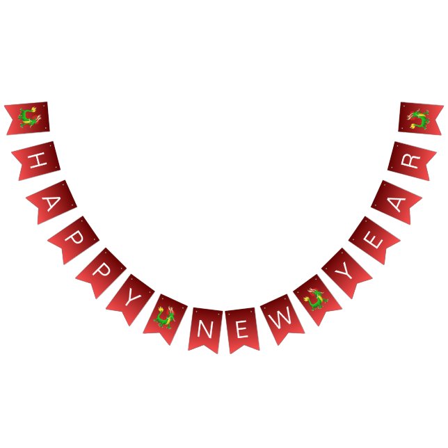 Bannière À Fanions Chinese dragon for New Year's party (Tout)