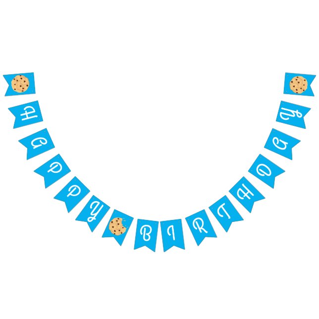 Bannière À Fanions Chocolat Chip Cookie Enfants 1er Anniversaire Part (Tout)