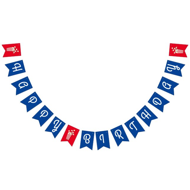 Bannière À Fanions Cinéma Popcorn fête d'anniversaire (Tout)