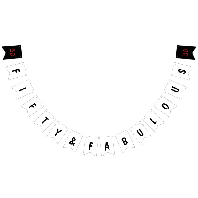 Bannière À Fanions Cinquante et fabuleux (Tout)