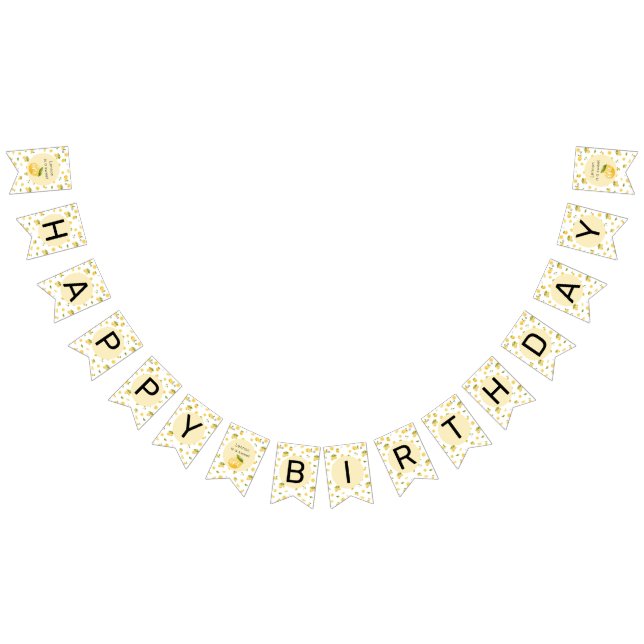 Bannière À Fanions Citron sucré Un 1er anniversaire (Tout)