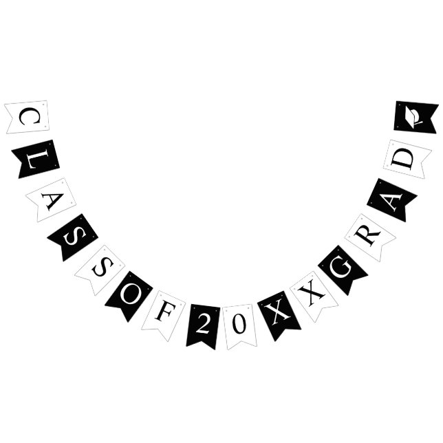 Bannière À Fanions classe 2025, classe 2026 graduation (Tout)