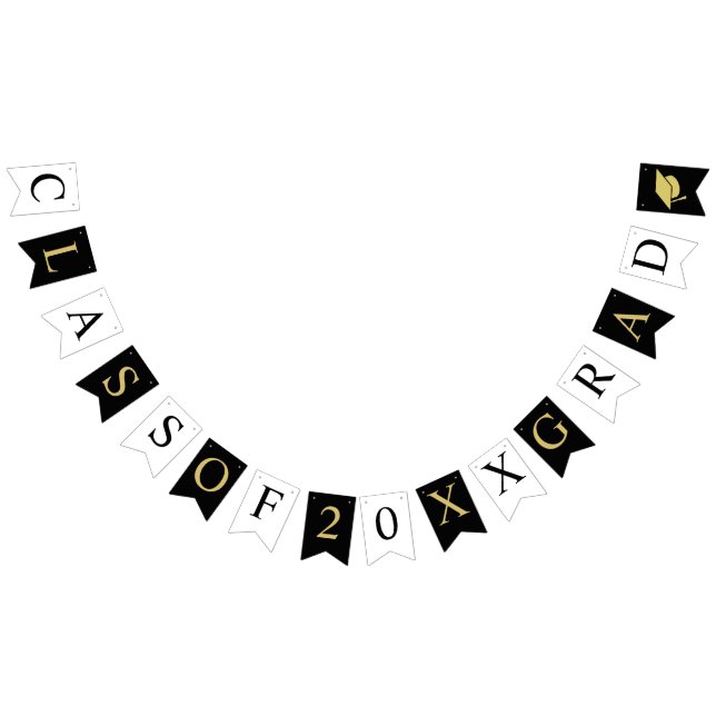 Bannière À Fanions classe 2025, classe 2026 graduation (Tout)